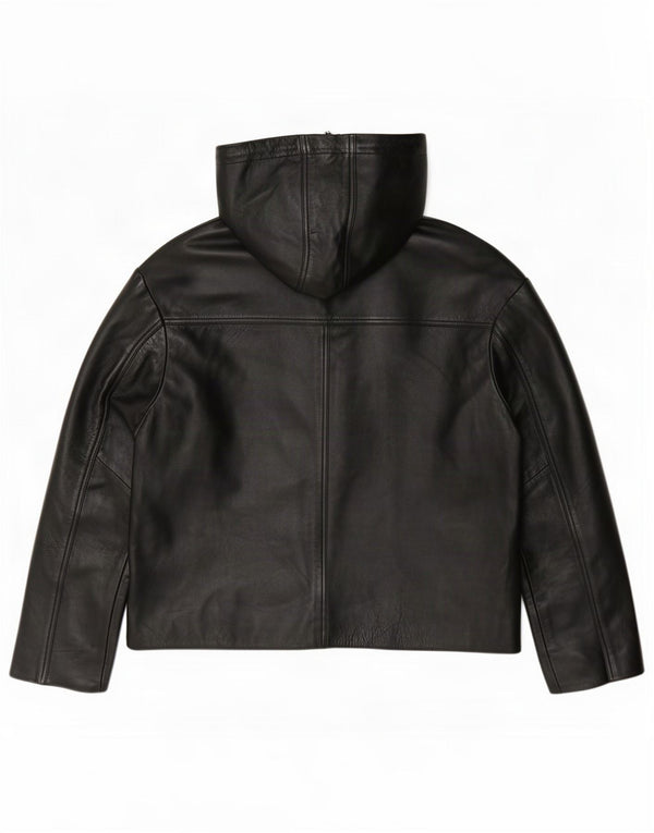 Selected Femme Jachetă de piele cu glugă pentru femei EU 38 Medium Black