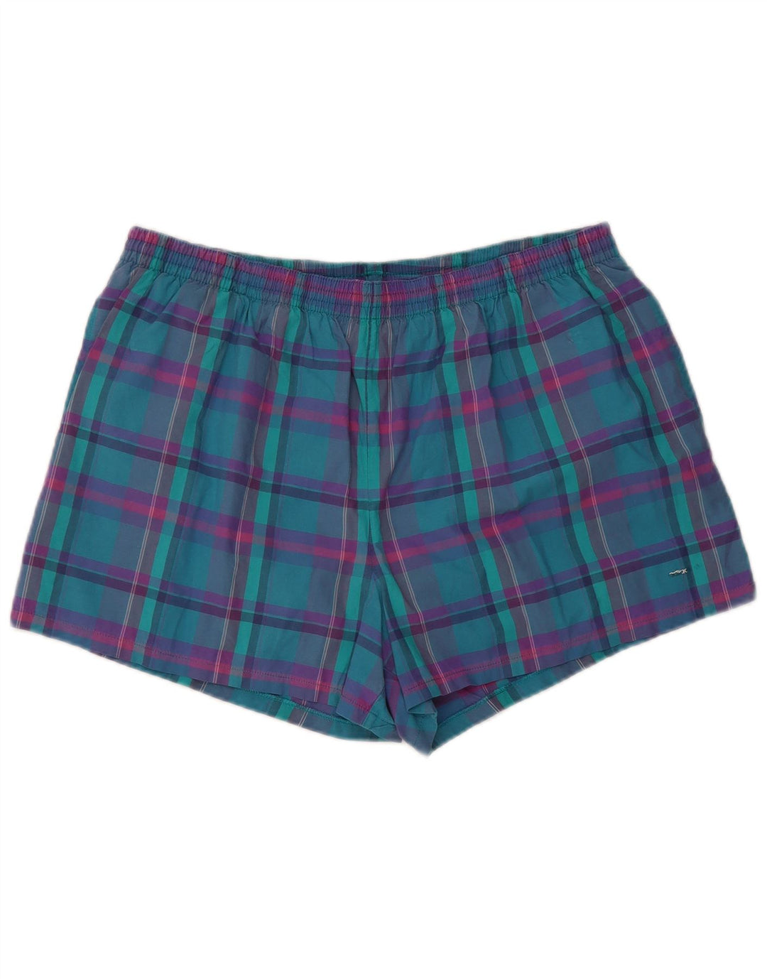 Pantaloni scurți de înot pentru bărbați Adidas Large W36 L3 Turcoaz Plaid Retro