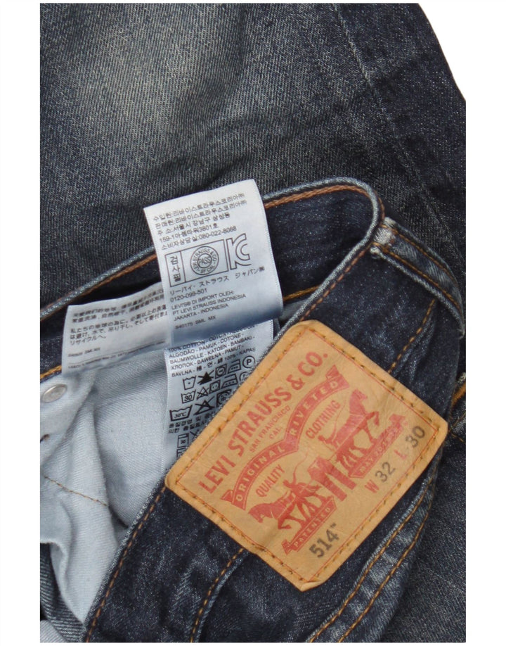 Blugi 514 drepti pentru bărbați Levi's W32 L30 bumbac bleumarin
