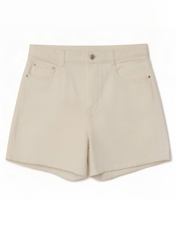 Pantaloni scurți din denim pentru femei Zara EU 40 Medium W30 Alb
