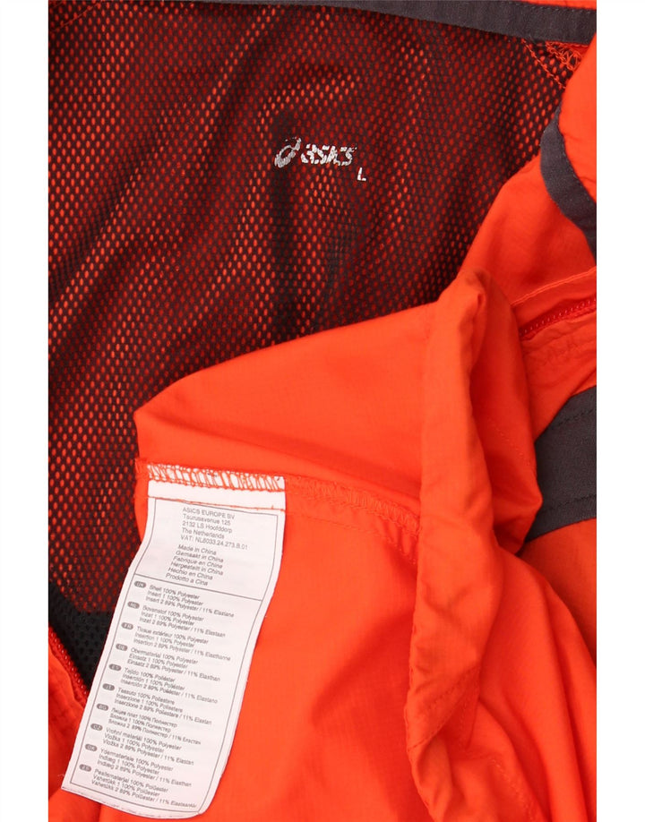 Jachetă de ploaie pentru bărbați ASICS UK 40, mare, portocaliu, poliester