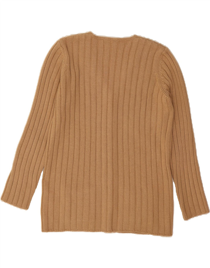 SISLEY Womens Cardigan Sweater UK 14 Medium Beige Wool Vintage Sisley and Second-Hand Sisley from Messina Hembry 