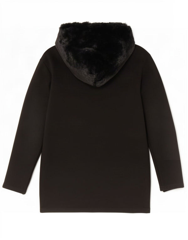 Pulover pentru femei Zara, supradimensionat, cu fermoar și gât, UK 10, poliester negru mic