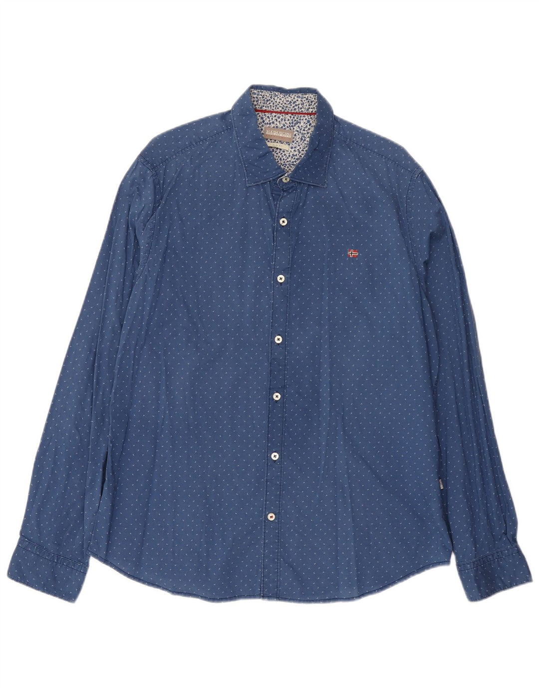 Cămașă Napapijri pentru bărbați cu model abstract 2XL, bumbac albastru
