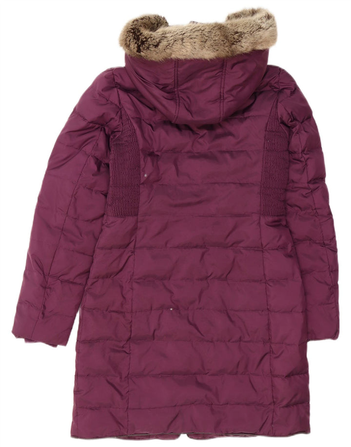 JOULES Palton căptușit cu glugă supradimensionat pentru femei UK 8 Poliester violet mic