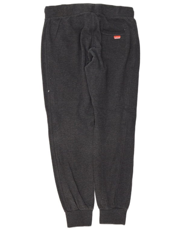 Pantaloni de trening Superdry pentru femei Slim Fit Pantaloni de jogging UK 14 Mare bumbac gri