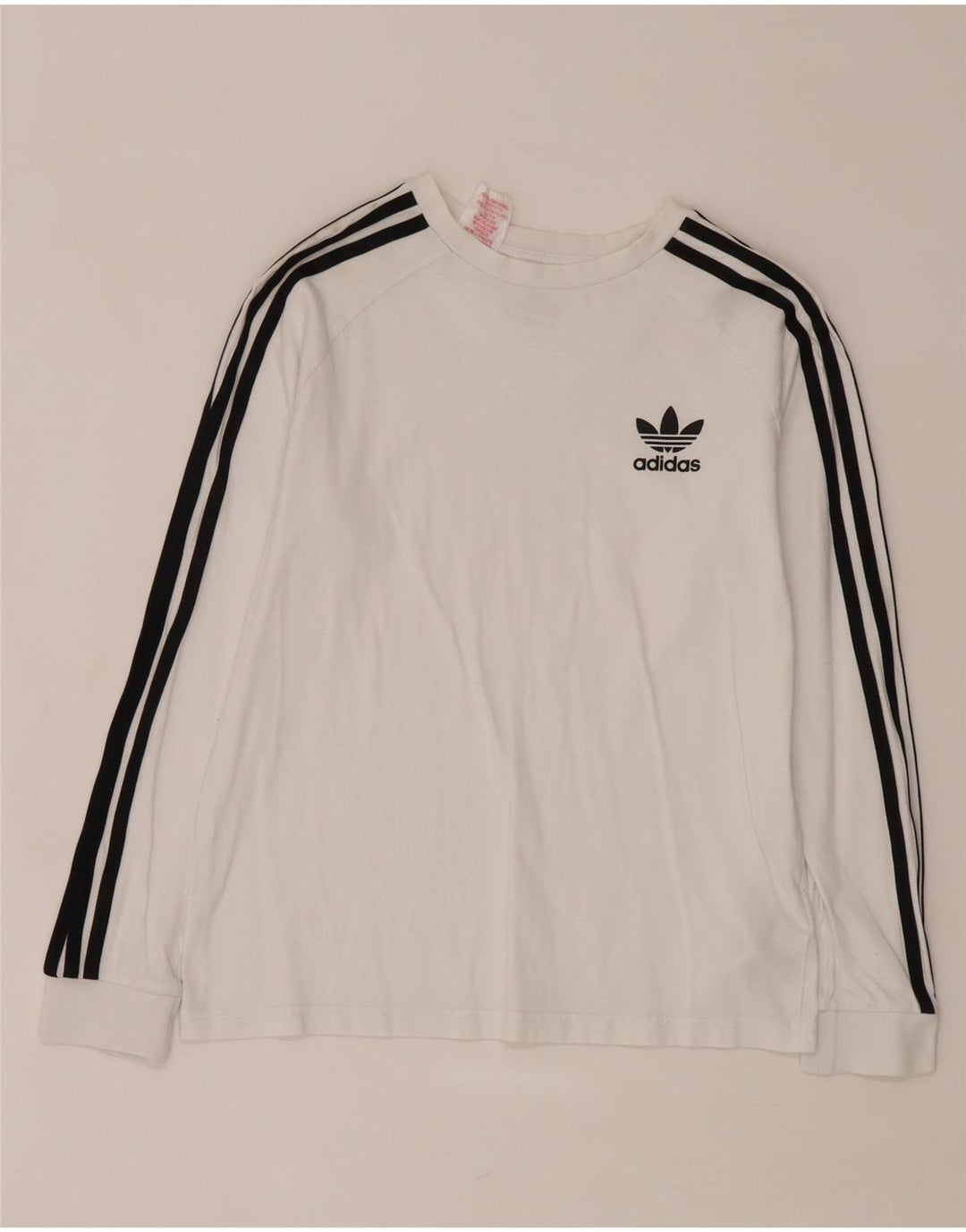 Adidas Boys Top Maneca Lunga 12-13 Ani Alb Bumbac