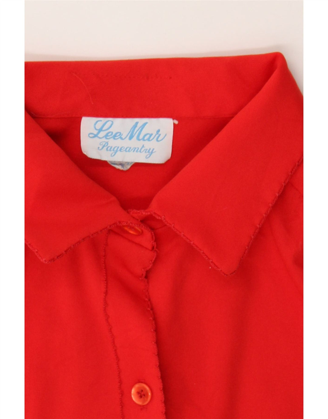 VINTAGE Womens Shirt Blouse UK 16 Large Red Polyester Vintage Vintage and Second-Hand Vintage from Messina Hembry 