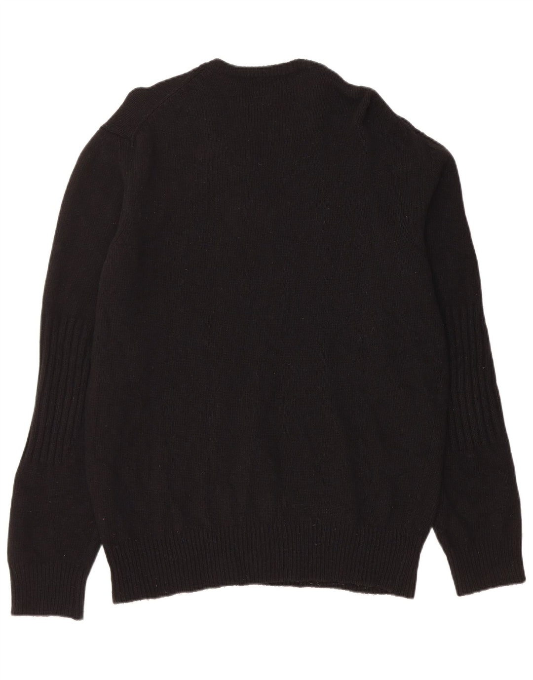 Pulover pentru bărbați Woolrich cu decolteu triplu, XL, lână neagră