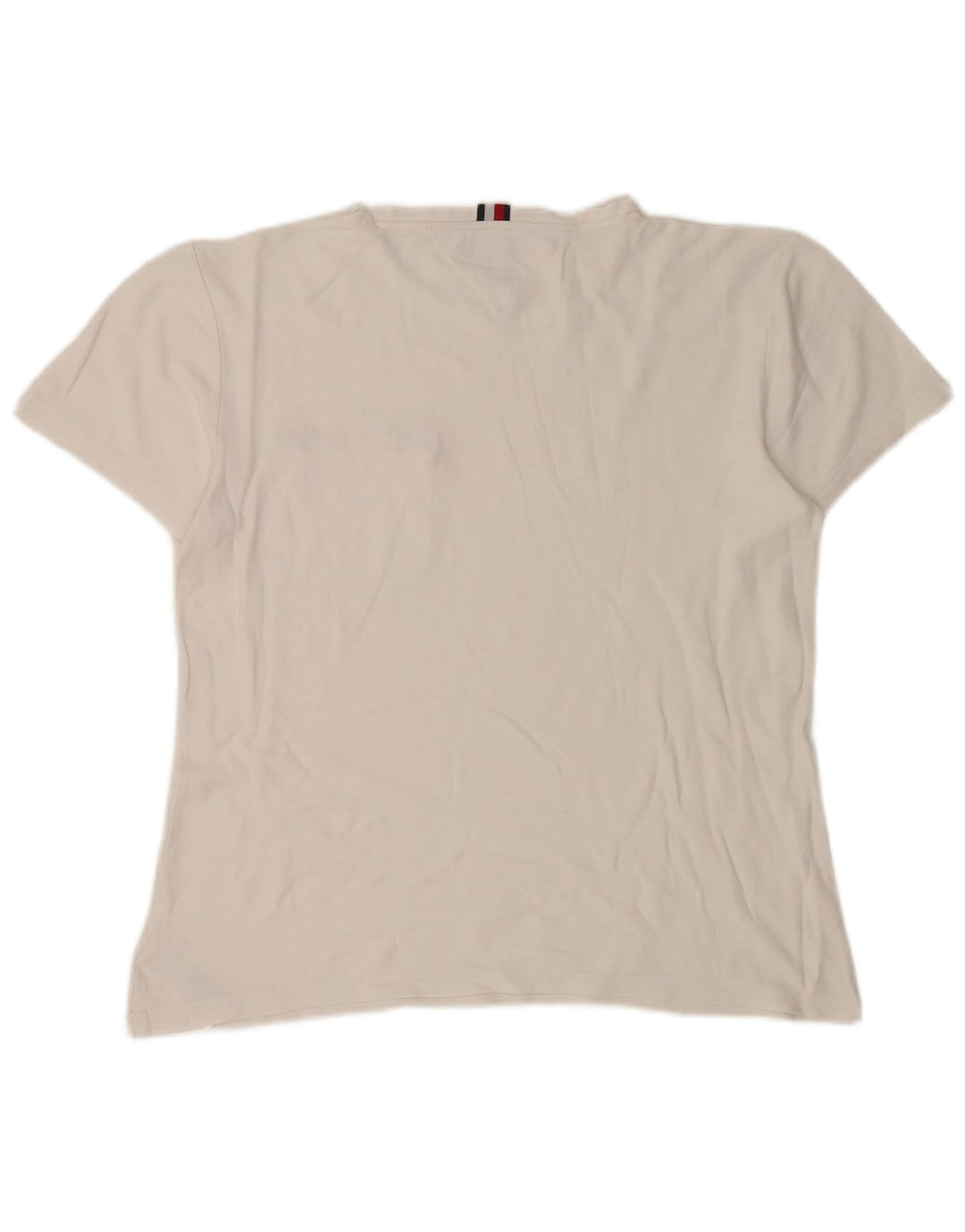 Tricou Tommy Hilfiger pentru bărbați Top mare din bumbac alb