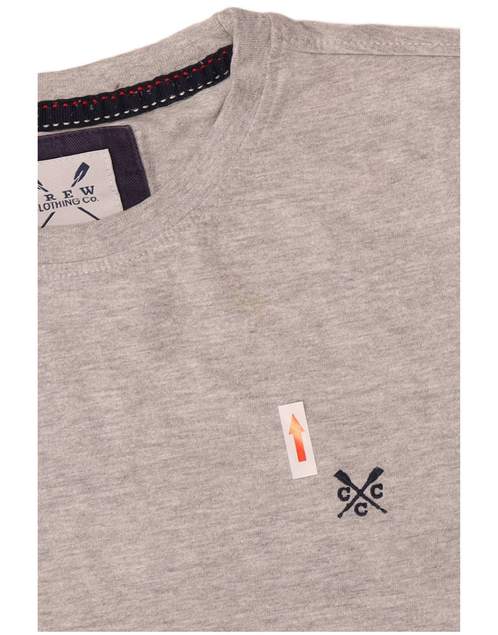 Crew Clothing Bărbați Tricou Top Mic Gri Bumbac