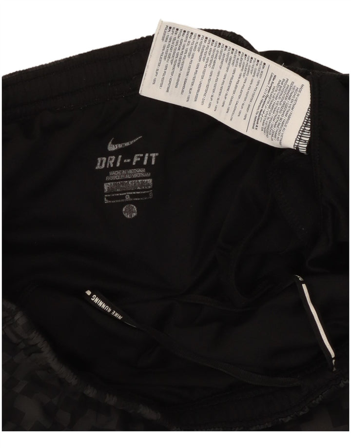 Pantaloni scurți sport Nike Dri Fit pentru bărbați, mari, negru, geometric, poliester