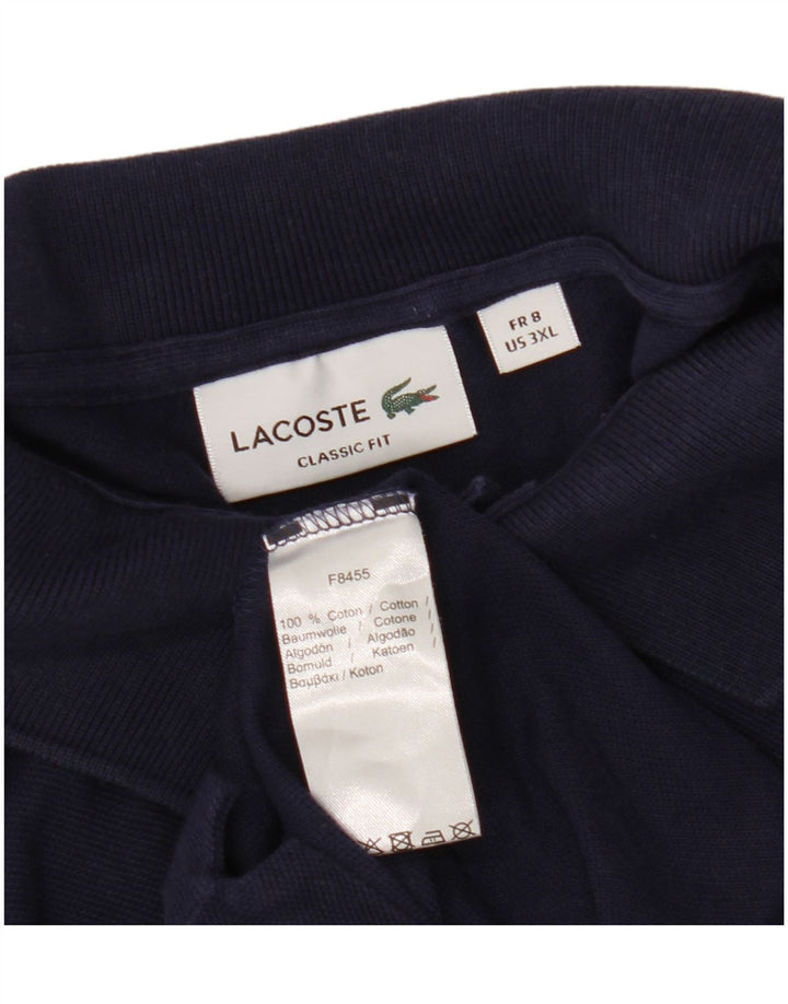 Tricou polo LACOSTE pentru bărbați, cu tăiere clasică, mărimea 8 3XL, bumbac bleumarin