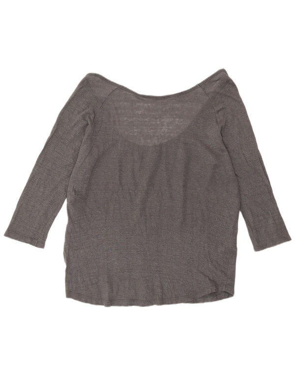Top femeie Zara cu mâneci 3/4 UK 16 mare gri