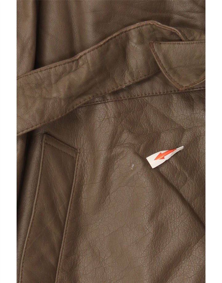 Jachetă de piele vintage pentru bărbați IT 56 3XL maro