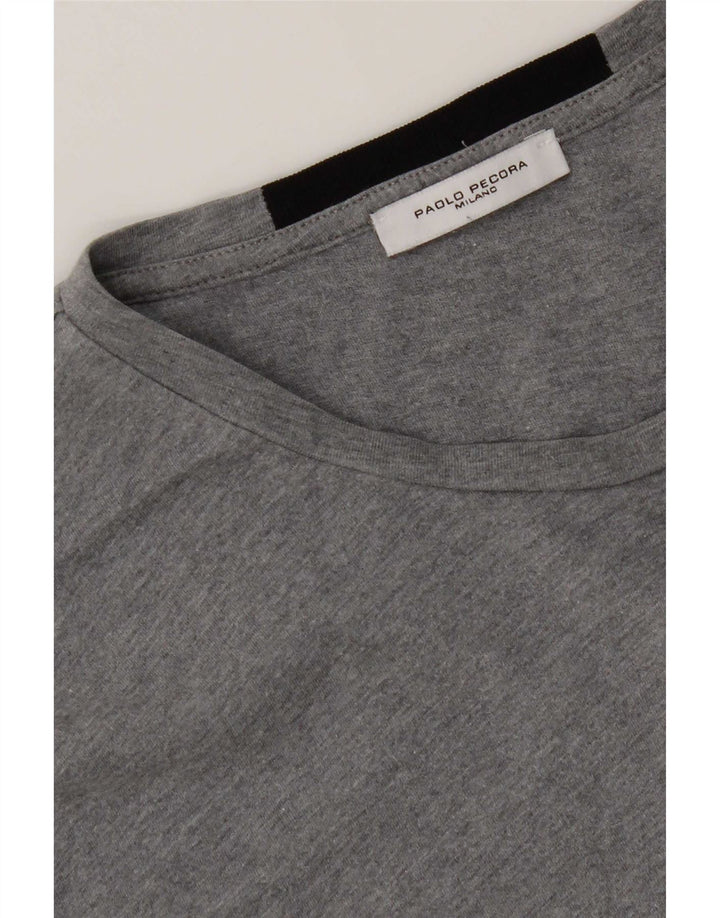 Paolo Pecora Tricou pentru bărbați Top Medium Gri Colorblock