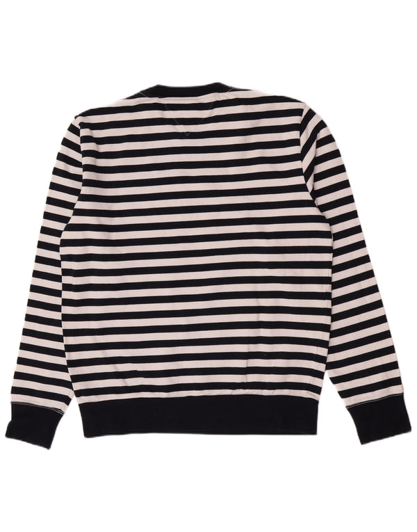 Hanorac grafic pentru bărbați Tommy Hilfiger Jumper XL bleumarin, bumbac cu dungi