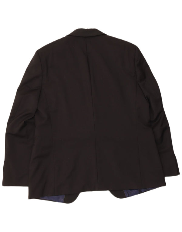 Jachetă Blazer pentru bărbați Pierre Cardin cu 1 nasture UK 40 Lână virgină mare neagră