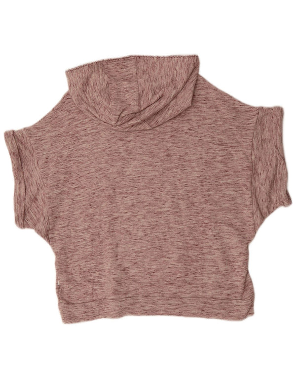 Pulover ADIDAS pentru femei cu mânecă scurtă supradimensionată, UK 8, burgundă