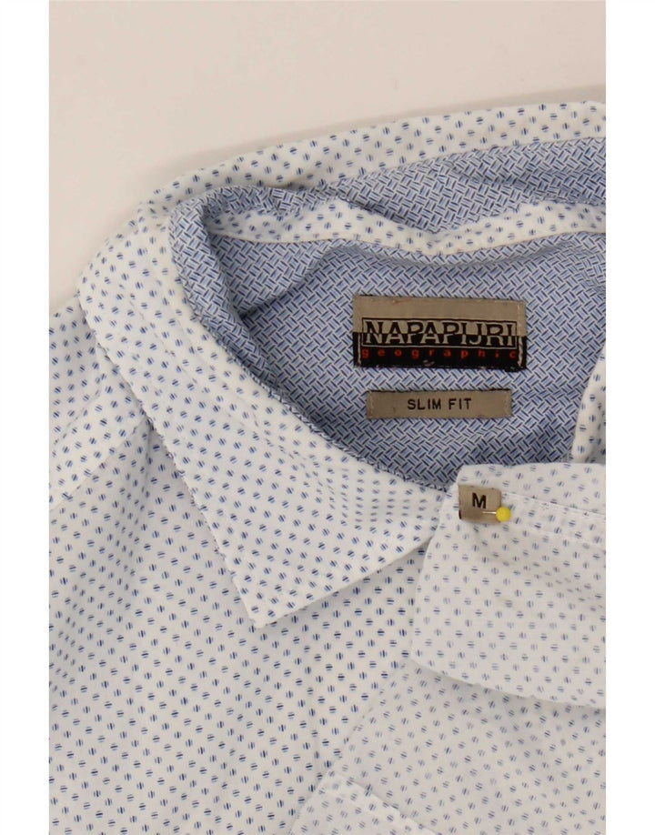 Cămașă pentru bărbați Napapijri Slim Fit Medium White Spotted