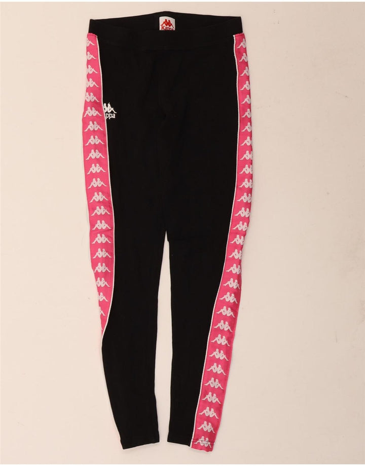 Leggings grafic Kappa pentru femei UK 14 Medium Black