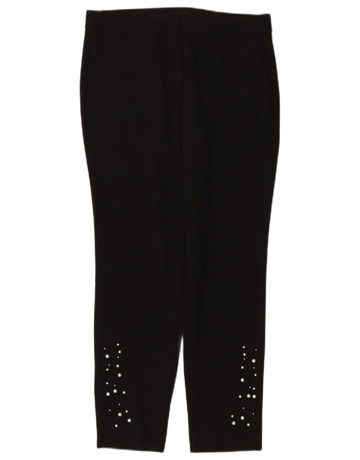 Pantaloni chino slim pentru femei Zara Mici L26 L27 Poliester negru