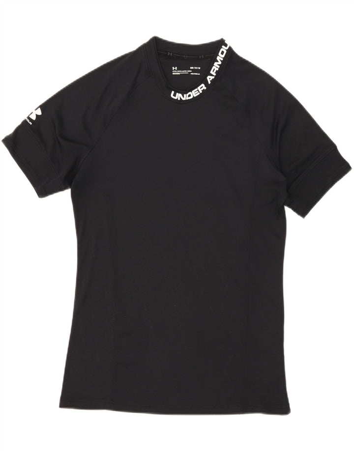 Tricou grafic Under Armour pentru bărbați Heat Gear Top Mediu Poliester Negru