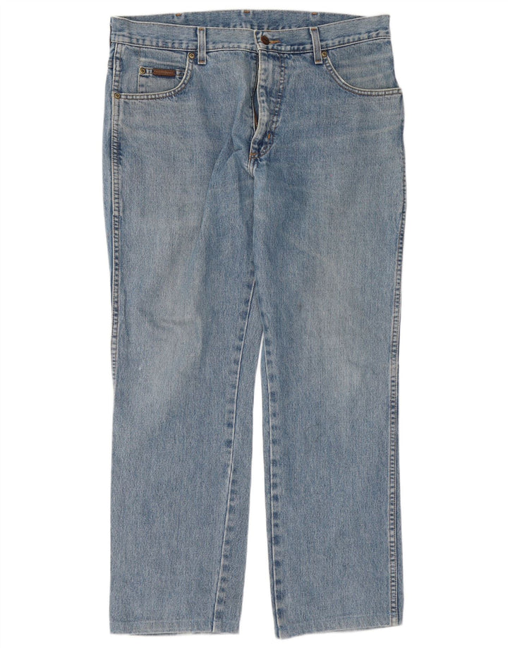 Blugi drepte pentru bărbați Wrangler Texas W35 L29 Bumbac albastru