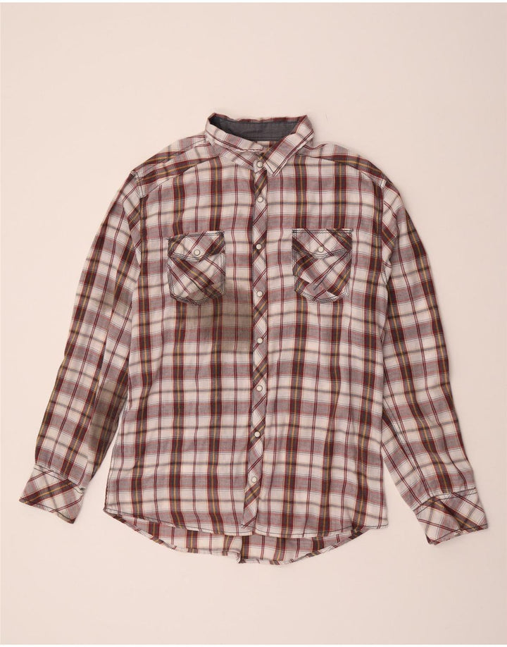 Cămașă de flanel cu carouri BKE pentru bărbați, bumbac cu carouri XL