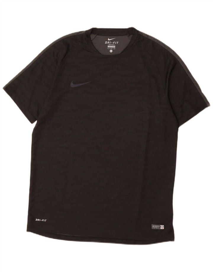 Tricou Nike Dri Fit pentru bărbați Top mare din poliester negru