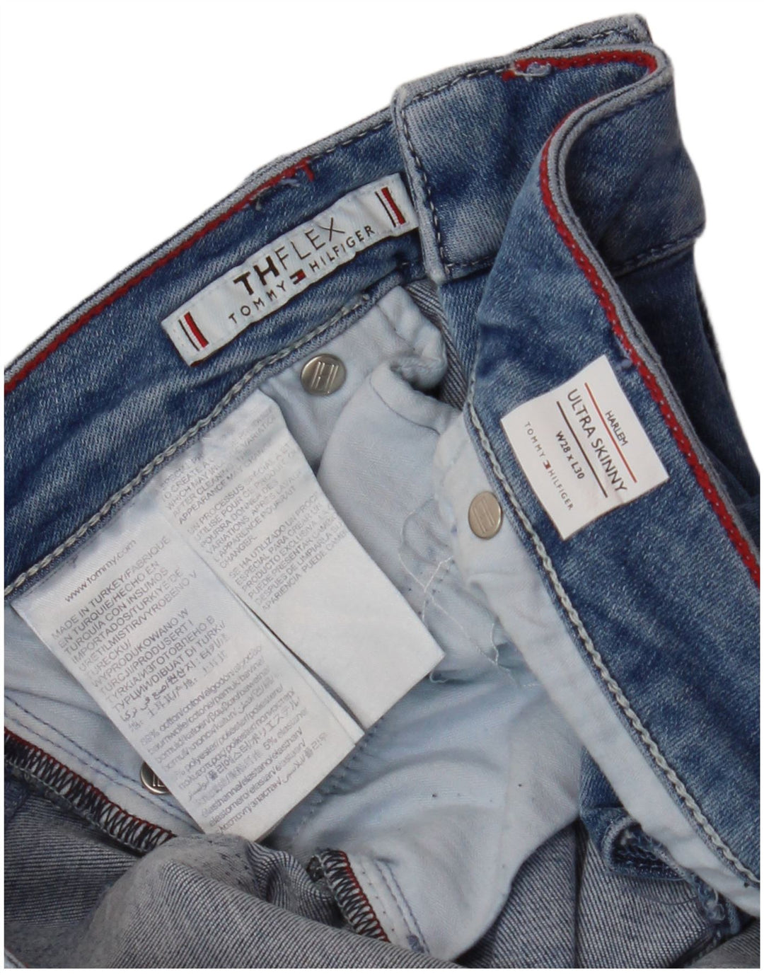 TOMMY HILFIGER Blugi skinny Harlem pentru femei W28 L30 bumbac albastru