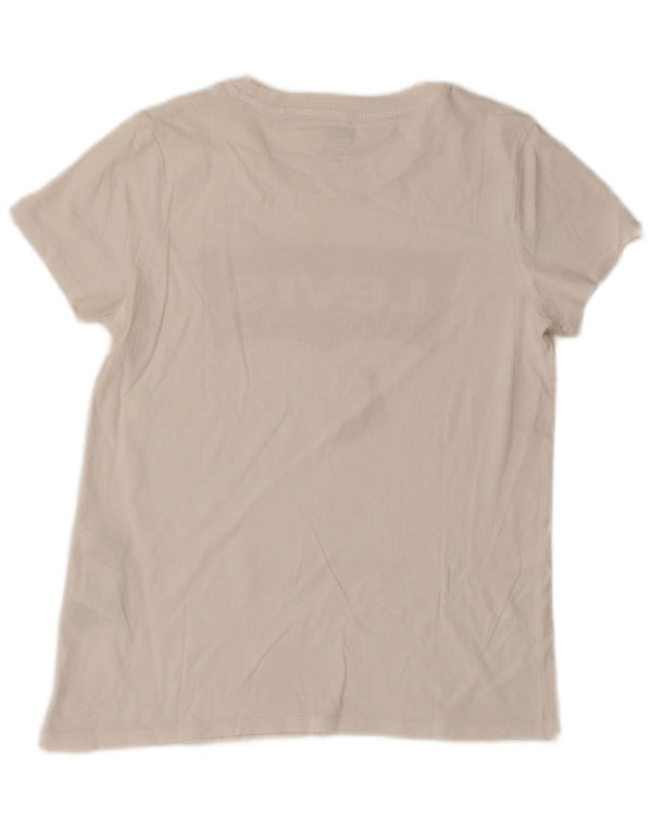 Tricou grafic Levi's pentru femei Top UK 10 Small White Bumbac