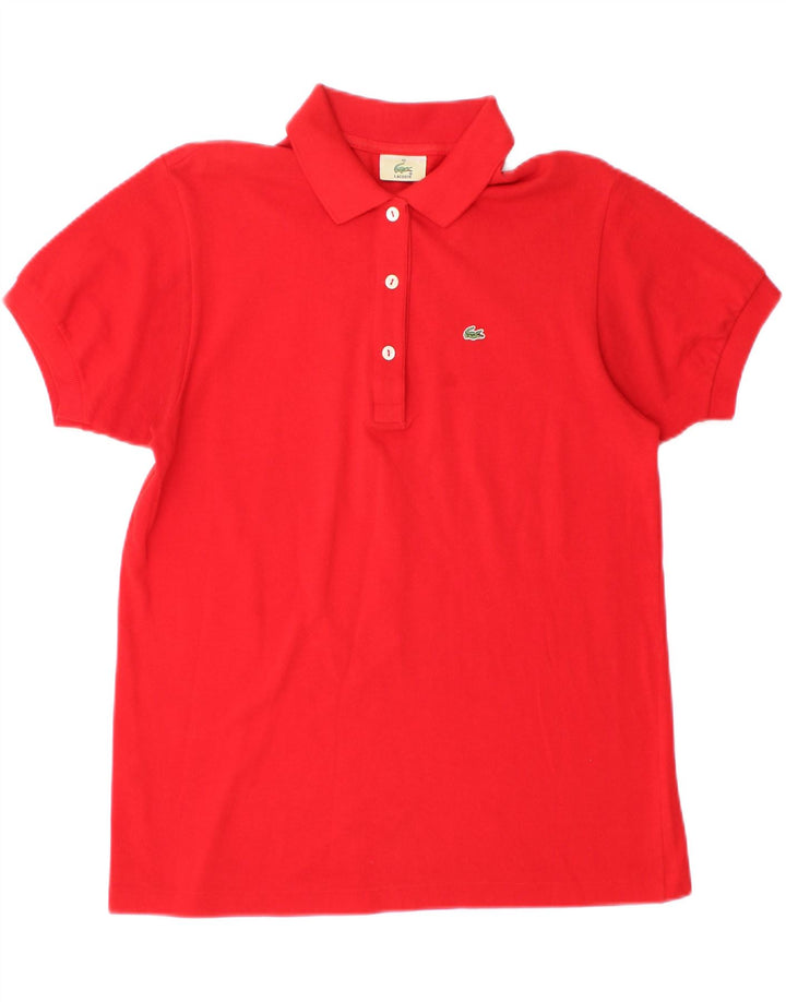 Tricou polo Lacoste pentru femei Mărimea 40 bumbac roșu mediu