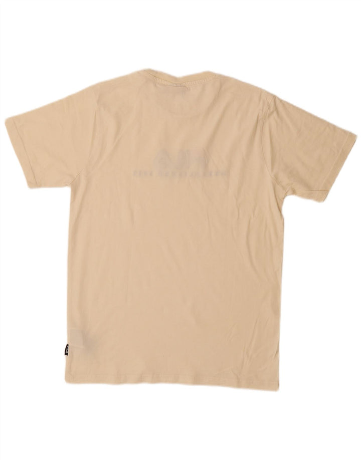 Tricou grafic Fila pentru bărbați Top mic, bej, bumbac
