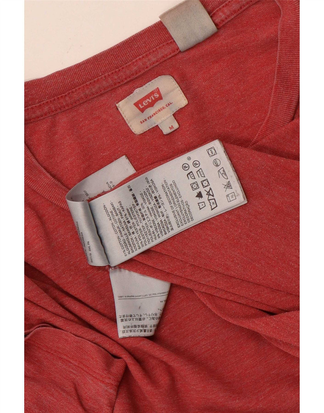 Tricou pentru bărbați Levi's Top, mediu roșu, bumbac cu pete
