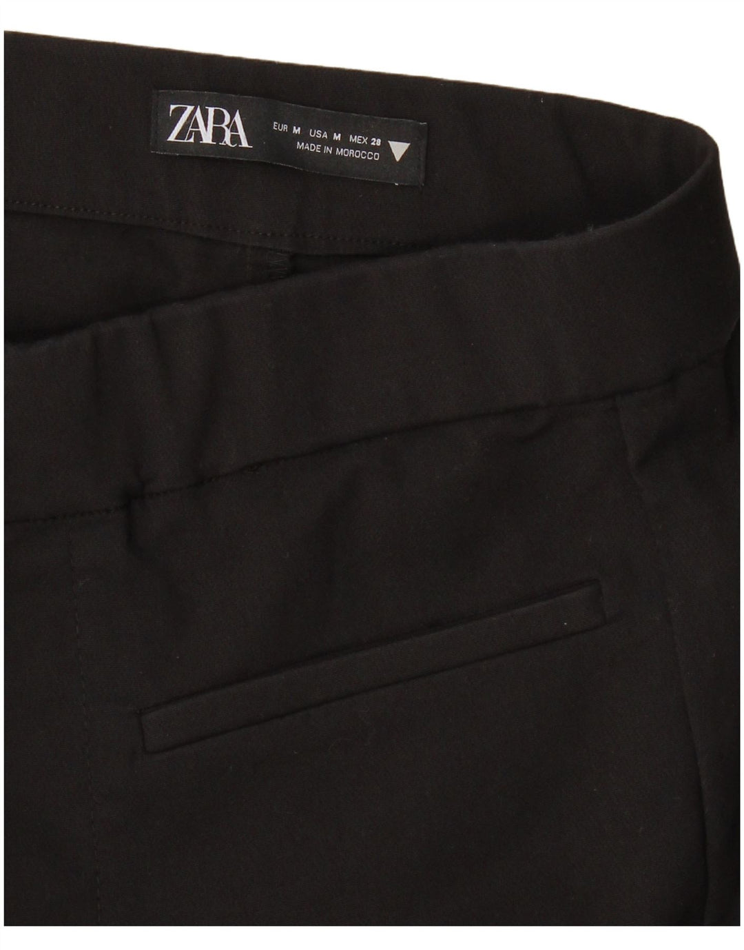 Pantaloni tăiați evazați pentru femei Zara Mediu L28 L25 Negri