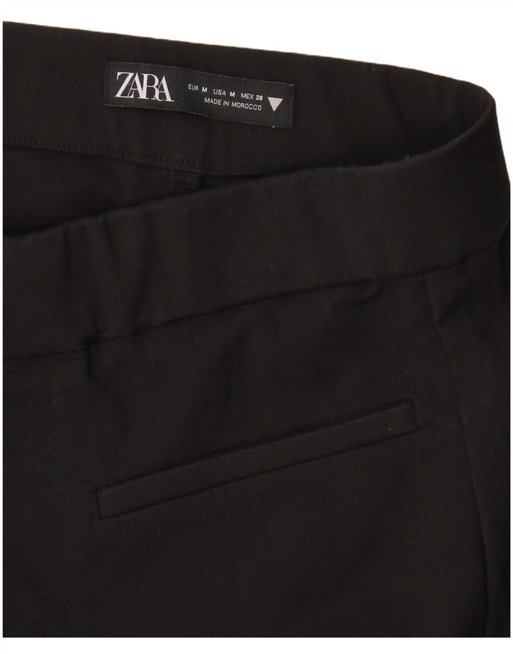 Pantaloni tăiați evazați pentru femei Zara Mediu L28 L25 Negri