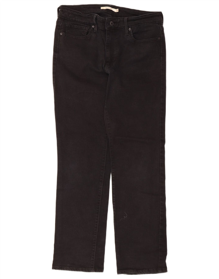 Blugi drepti 714 pentru femei Levi's W29 L30 bumbac negru