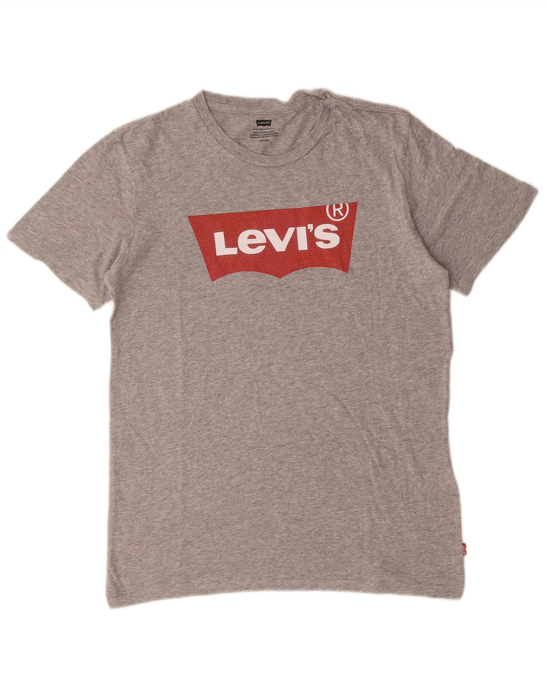 Tricou grafic Levi's pentru bărbați Top mic, gri, bumbac cu pete