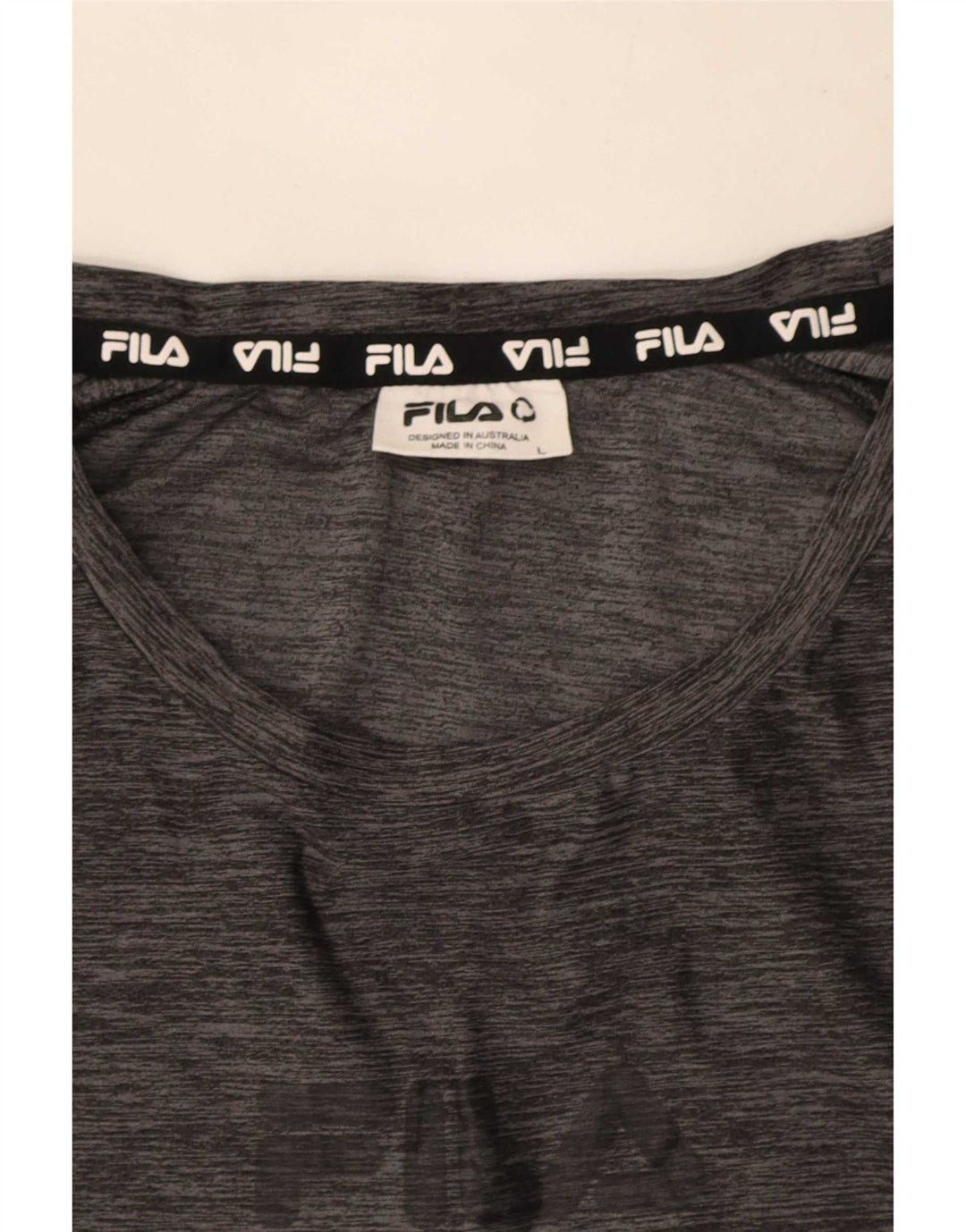 Tricou Fila pentru bărbați Top mare, gri, poliester cu pată