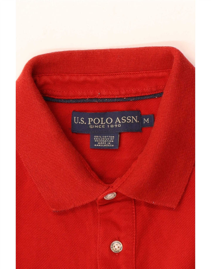 U.S. Polo Assn. Tricou polo pentru bărbați din bumbac roșu mediu