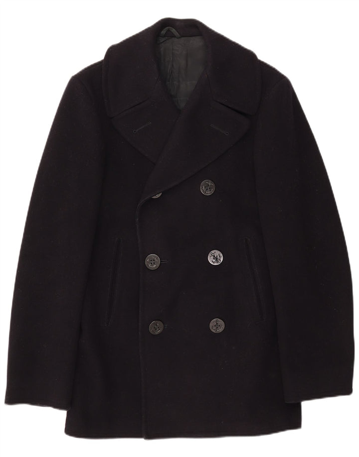 Palton vintage pentru bărbați UK 34 XS Lână bleumarin