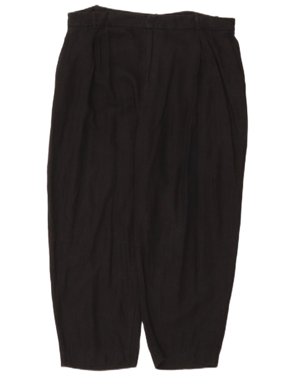 Pantaloni casual pentru femei cu talie înaltă Zara XL L32 L34 in negru