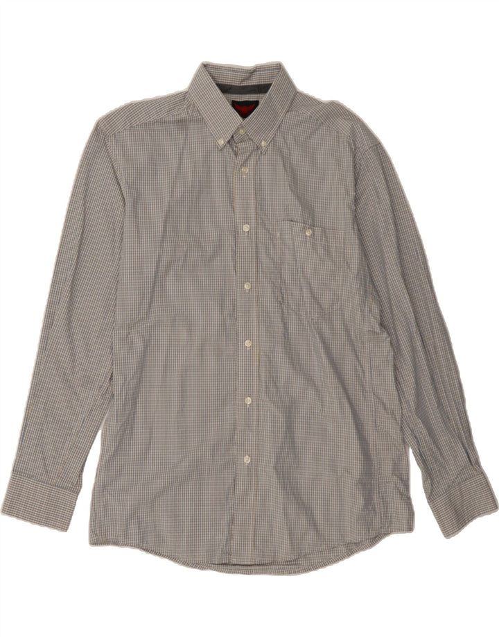 WRANGLER Mens Shirt Large Grey Check Cotton Vintage Wrangler and Second-Hand Wrangler from Messina Hembry 