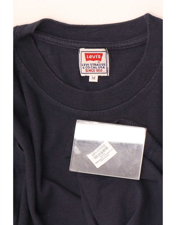 Tricou pentru bărbați Levi's Top mediu din bumbac bleumarin
