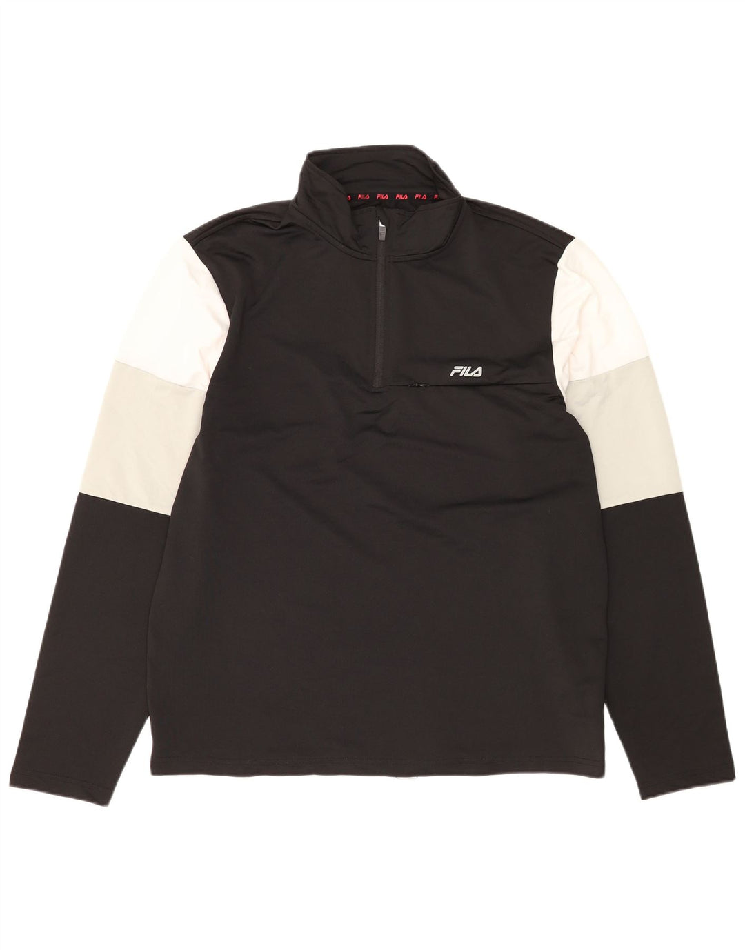 Trening pentru bărbați FILA, cu fermoar, cu gât, XL, poliester color bloc