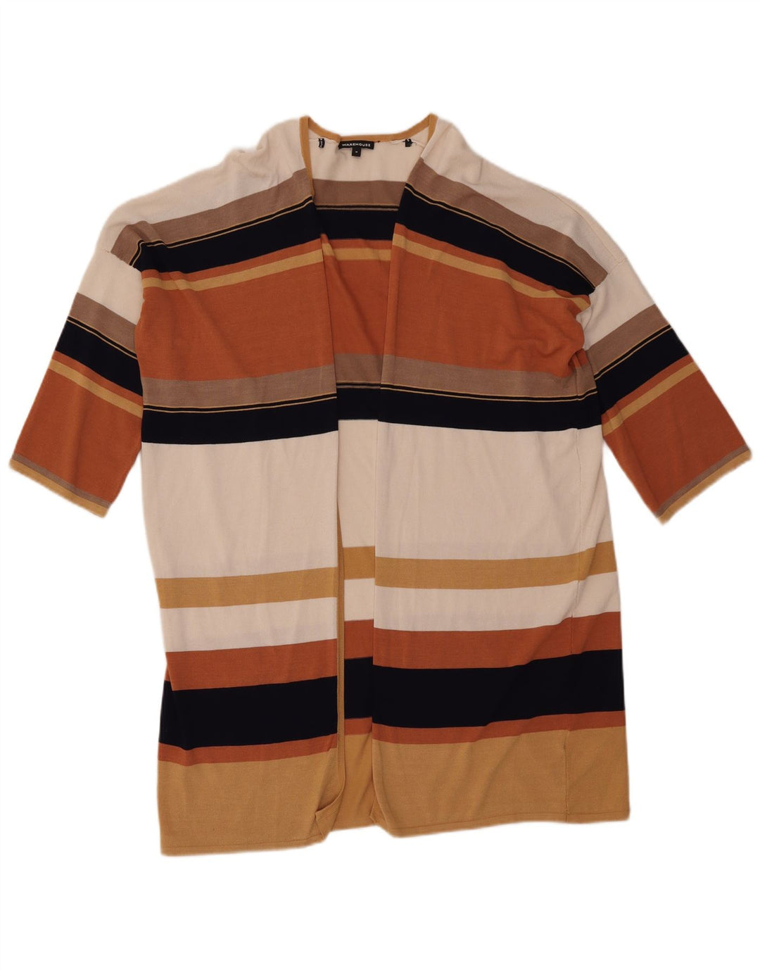 Pulover cardigan cu paragate pentru femei Warehouse UK 14 Medium Beige Viscose