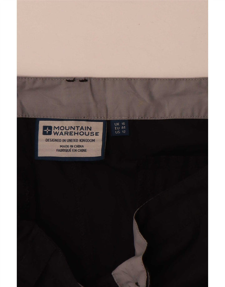 Mountain Warehouse Pantaloni scurti cargo pentru femei UK 16 Large W34 Poliester negru