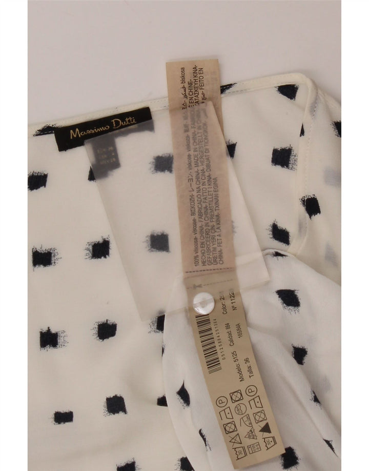 Bluză cu mânecă lungă Massimo Dutti pentru femei EU 36 XS cu pete albe