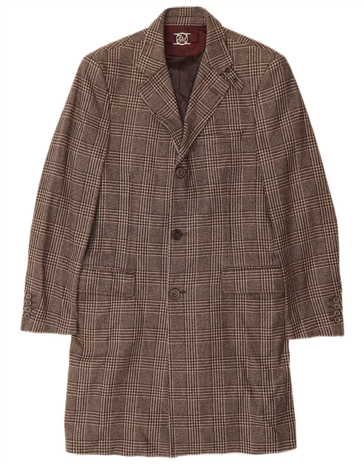 Pardesiu pentru bărbați Zara UK 38, maro mediu, viscoză cu picior de gală